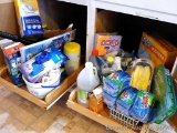 No shipping. Cleaning supplies including Swiffer replacement pads, Scotch Brite pads, vinegar, Pine