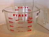 Pyrex 8 cup glass measure is in very good condition.