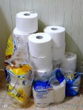 Several rolls of toilet paper (may be a couple less than pictured by pickup day).