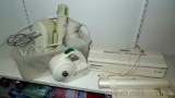 Decosonic DoubleSeal vacuum bag sealer, Hamilton Beach 5 speed hand mixer, Braun emersion blender