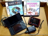 Nintendo Dslite charges, turns on, touch screen works, has a crossword game; Verizon JetPack
