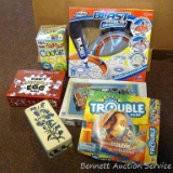 Games including Cootie, Diary of a Wimpy Kid Don't Scramble the Egg game, Trouble, Games of States,