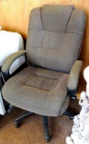 Large executive's chair is pretty cushy, but does not roll as it should. Hopefully a little oil will