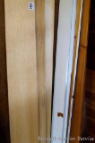 Three 1x8 boards, longest is 6-1/2'. One piece of car siding, three painted trim boards.