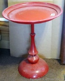 Really neat metal bird bath is in good condition and stands 2' tall, basin is nearly 20