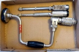 Yankee No. 41 push drill by North Bros. Millers Falls 185C push drill. Stanley No. 02-923 ratcheting