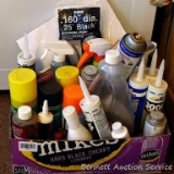 No shipping. Household chemicals and supplies including full and partial containers of WD-40, caulk,