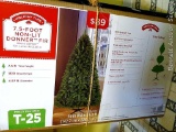 The box states that this is a 7-1/2' tall non-lit artificial Donner Fir tree, however we did not set