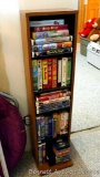 Video tower with several VHS tapes including Bob the Builder, White Fang, The Call of the Wild,
