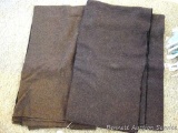 Two nice wool blankets, each measures approx. 5-1/2' x 6' and are in overall good condition with a