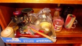 Nice bunch of candle holders, candles and a snuffer. Largest candle is 8