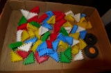 Vintage plastic building triangles for the creative mind. Each triangle measures 1
