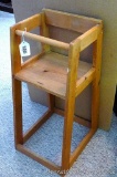 Wooden booster high chair; measures 13