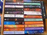 Box of books by author Nora Roberts.