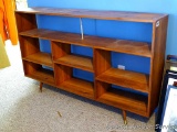 Retro styled wooden shelves; measures 61
