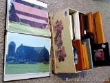 Cute storage box filled with picture frames that hold 2-1/2 x 2-1/2 to 8 x 10 pictures and photo