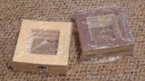 Two wrapped stacks of 8