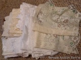 Lacy tablecloths, valances and curtain panels. 5-1/2' x 20