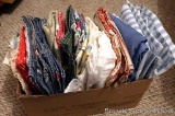 Sewing material plus some projects in progress.
