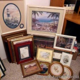 Assorted prints and frames up to 18