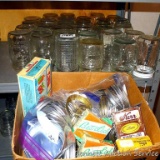 Thirty one narrow mouth pint canning jars, Atlas, Ball, Drey and others.