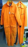 Chiller brand insulated blaze orange coveralls are similar in size to the Big Smith uninsulated