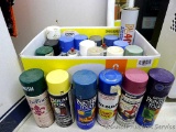 No shipping. Full and partial cans of spray paint, silicone spray, large tube of PL400 adhesive.