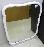 Nice beveled glass wood framed mirror measures approx. 32