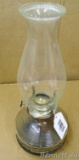 No shipping. Glass oil lamp with chimney stands 14