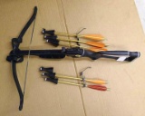 Barnett Wildcat XL compound bow with 150 lb draw, 5 bolts and original pamphlet.