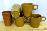 Three US Military field coffee cups are made of melamine or melmac by Halsy. Vietnam era dates 1961,