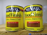 No shipping. Two nearly full or full one quart cans of Minwax WoodFinish stain in Special Walnut.