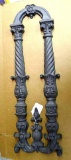 Decorative cast iron piece measures 28