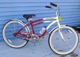 Laguna Mercury Classic Beach Cruiser bicycle features a Flex Frame, Kenda Aero Glide tires, bottle