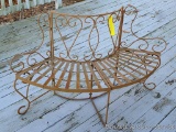 Really neat bench is made to wrap around a tree. Measures about 53