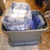 Set of Mainstays twin flannel sheets; pair of Mainstays 26' x 20