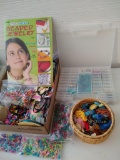 Beads, beads and more beads; items to make jewelry in a nice storage container 7