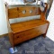 Well made wooden bench with hidden storage is 37-1/2