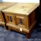 Unique heavy wooden 2 door storage cabinet is 26