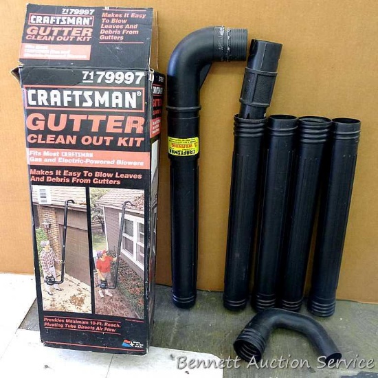 Craftsman gutter clean out kit, model 71 79997, provides a 10
