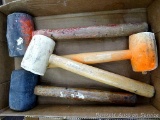 Four rubber mallets, largest is 15