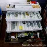 South Bend Big Ice fishing accessory combo pack and an Adventurer 1713 tackle box that doubles as a