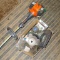 Husqvarna weed eater comes with a box of weed whacker attachments and such, machine runs. 70