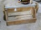 Sturdy homemade wooden tool tote is 25-1/5