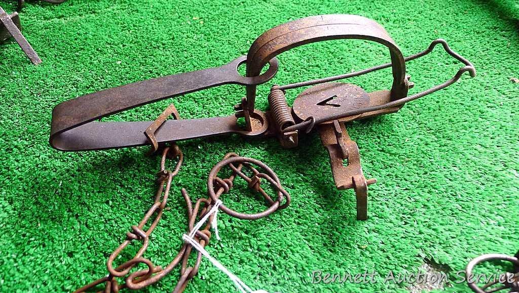 Oneida Victor No. 1-1/2 stop loss single long spring trap is 12" long and  is in good condition. | Estate & Personal Property Personal Property |  Online Auctions | Proxibid