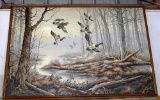 No shipping. Large Mallard canvas painting by Letterman is approx 63