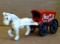 Cast iron Coca-Cola horse and cart; measures 7-1/2