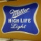 Large metal Miller Light beer sign measures aprox. 39