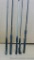 Five 2 pc. fishing rods up to 67