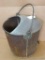 Neat old bucket has an assist handle near bottom. Stands approx. 13